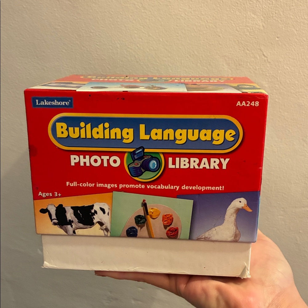 VINTAGE LAKESHORE Building Language Photo Library LEARNING FLASH CARDS